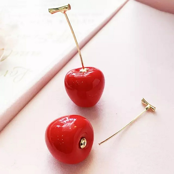NEW!!!2 pair Cherry Earrings-ONE OF EACH COLOR - Picture 3 of 3